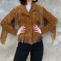Fringe Suede Women's Jacket, Fringe Western Vintage Jacket Ladies Leather Jacket, Genuine Suede Leather, Western Jacket, Gifts For Her - LEATHER CHAPTER