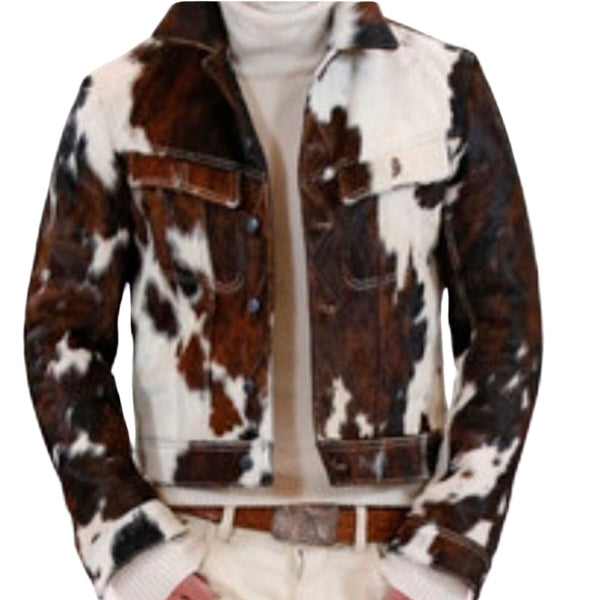 Stylish and Luxurious Cowhide Hair On Jacket: Handcrafted and Realistic Customized Leather Jacket Men's and women's Motorbike Jacket - LEATHER CHAPTER