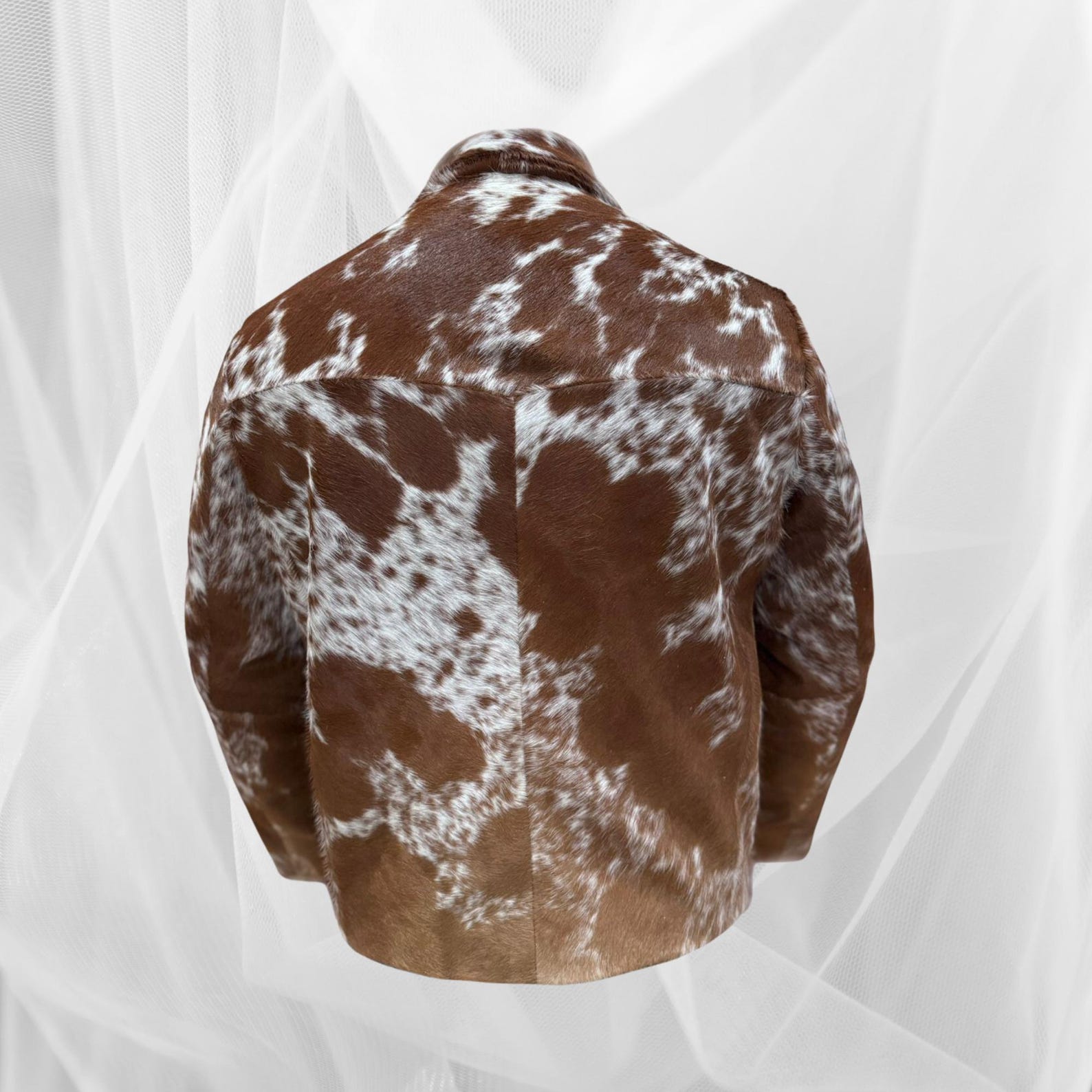 Hair On Hide Leather Handmade Jacket - Handcrafted for Durability and Style Cowhide Hair On Western Cowboy Style Jackets - LEATHER CHAPTER