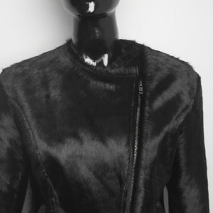 Western Cowhide Hair on Hide Jacket Collarless Women's Cowgirl Style Hair on Leather Cowgirl Jacket - Women's Western Wear Fashion2 - LEATHER CHAPTER