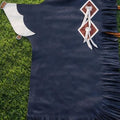 Men’s Navy Blue Leather Chaps Western Cowboy Rodeo Riding Gear Outfit HorseRiding
