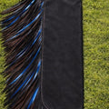 Black Leather Western Chaps Fringe Cowboy Rodeo Motorcycle Riding Gear Men