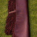Men’s Brown Leather Chaps Western Fringe Cowboy Horse Riding Gear