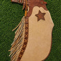 Handmade Suede Leather Chaps with Fringe Western Cowboy Riding Gear