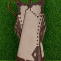 Handmade Western Leather Chaps With Fringe Cowboy Rodeo Riding Outfit