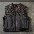 Leather Vest Black Leather Vest Denim Vest Leather Men Vest Biker vest Motorcycle Vest Men Motorcycle Gifts For Men Braided Vest - LEATHER CHAPTER