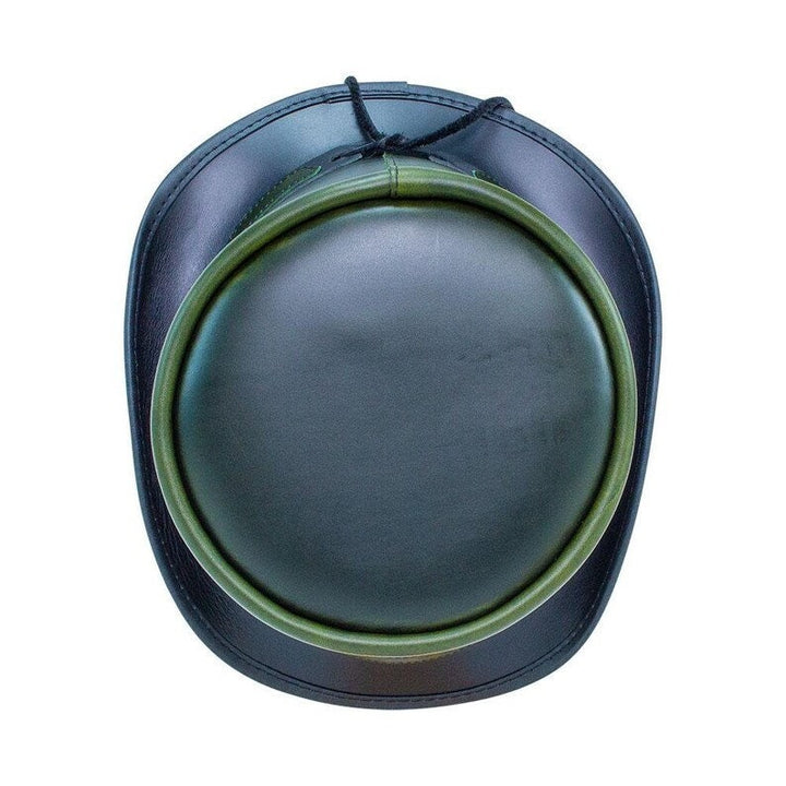 Hampton Green Leather Steampunk Classic Biker Motorcycle Rider Top Hat - LEATHER CHAPTER