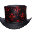 Top Hat Leather Black Top Hat Steampunk Hat Gothic hat Victorian Hat Biker Hat Halloween Hat Halloween Costumes Halloween gifts Leather Hat - LEATHER CHAPTER