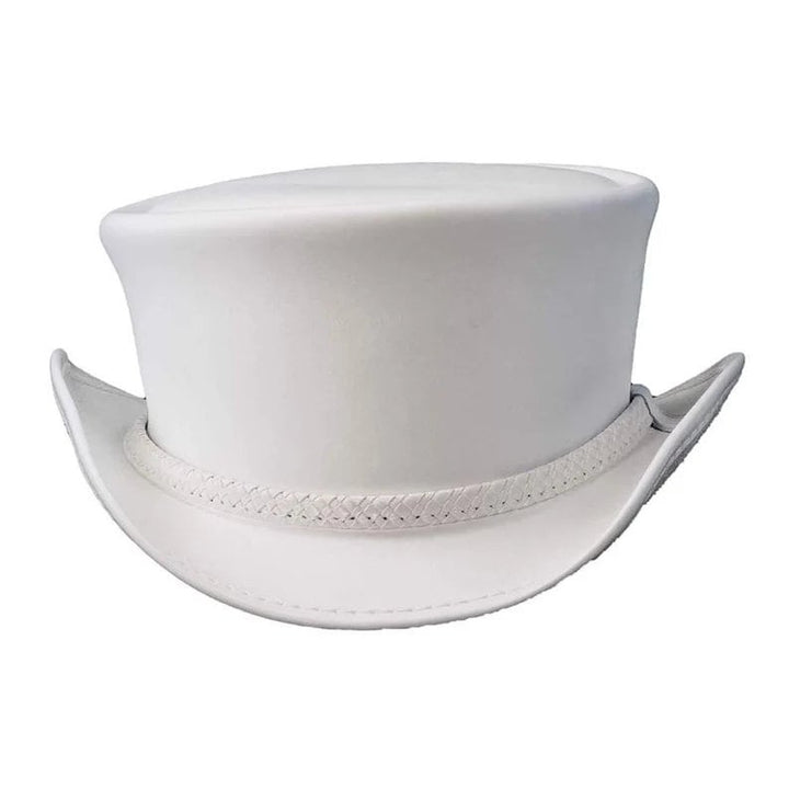 Ghost Rider White Top Hat top hat leather hat leather top hat gothic top hat mens top hat steampunk top hat custom top hat - LEATHER CHAPTER
