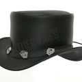 Top Hat-Playing Cards Leather hat,Leather Top Hat, Gothic Top Hat, Mens Top Hat, Steampunk Top Hat, Custom Top Hat - LEATHER CHAPTER