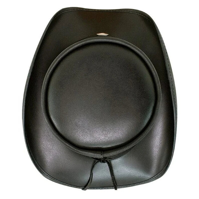 Top Hat-Black pale Rider Smokey Shaded Leather hat, Leather Top Hat, Gothic Top Hat, Men's Top Hat, Steampunk Top Hat, Custom Top Hat - LEATHER CHAPTER