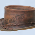 Top Hat-Old Style pale Rider Smokey Distress Brown Leather hat,Leather Top Hat,Gothic Top Hat,Mens Top Hat,Steampunk Top Hat,Custom Top Hat - LEATHER CHAPTER