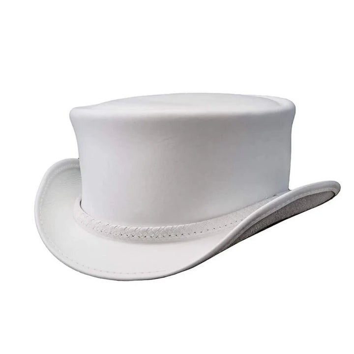 Ghost Rider White Top Hat top hat leather hat leather top hat gothic top hat mens top hat steampunk top hat custom top hat - LEATHER CHAPTER