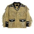 Leather jacket Men's Traditional Native Suede Leather Western Jacket Braided Fringes Country Side Red Indian Western Wear - LEATHER CHAPTER