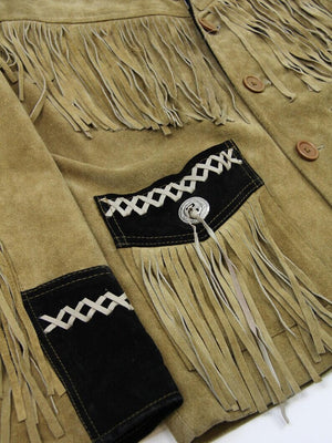 Leather jacket Men's Traditional Native Suede Leather Western Jacket Braided Fringes Country Side Red Indian Western Wear - LEATHER CHAPTER