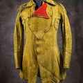 Men's Native American Handmade Rare Buckskin Leather Jacket Coat War Shirt Brand New Western Jacket - LEATHER CHAPTER
