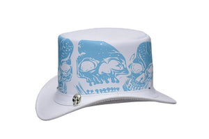 Top Hat Leather White Top Hat Steampunk Hat Gothic hat Victorian Hat Biker Hat Halloween Hat Halloween Costumes Halloween gifts Leather Hat - LEATHER CHAPTER