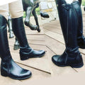 Black Knee High Riding Boots - Comfortable and Secure Fit for All-Day Riding. Custom Made Black Riding Shoes - LEATHER CHAPTER
