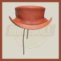 Steampunk Bromley Steampunk Carriage Band Motorcycle Rider biker Top Hat - LEATHER CHAPTER