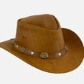 Cowboy Hat Outback Hat Unisex Western-Style Hat For Men Brown Suede Hat For Women Gift For Him Gift For He - LEATHER CHAPTER