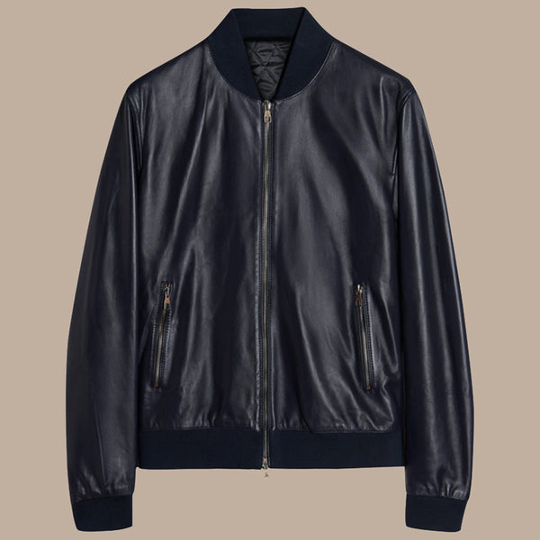 Mens Oxford Blue Bomber Jacket