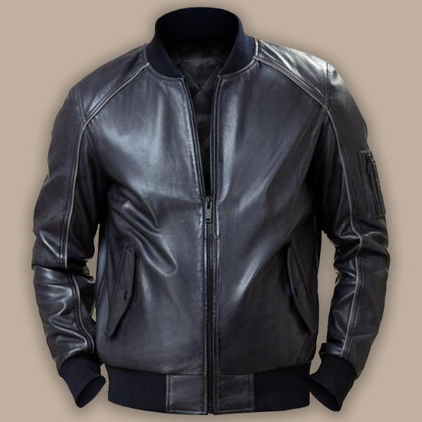 Men's Black Bomber Jacket