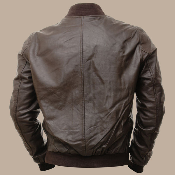 Mens Hickory Brown Bomber Jacket