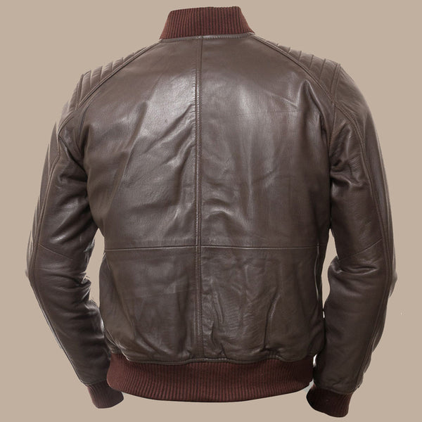 Mens Dark Brown Bomber Jacket