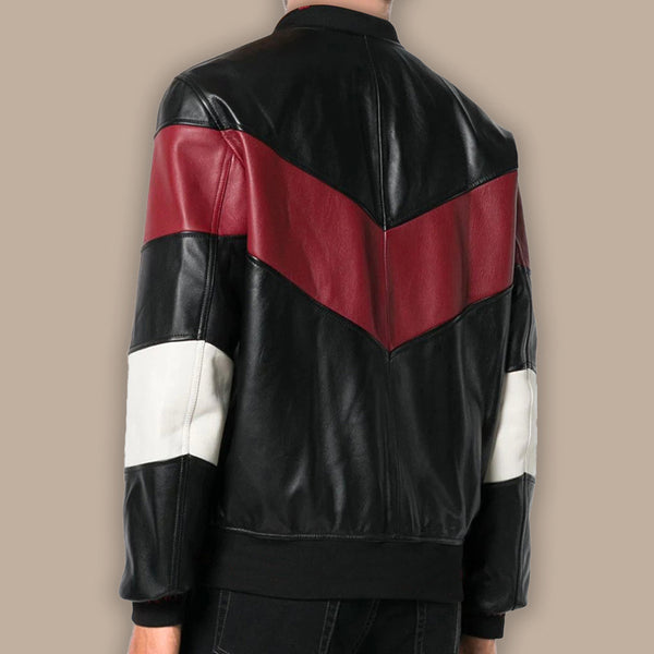Men's Chevron Stripe Bomber Jacket